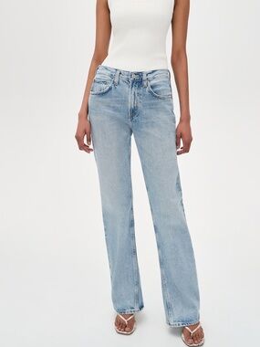 Agolde Pinch High Rise Straight Denim Blue Jeans Size 32